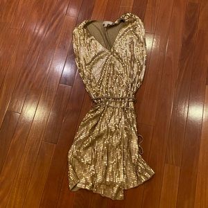 Gold sequence dress